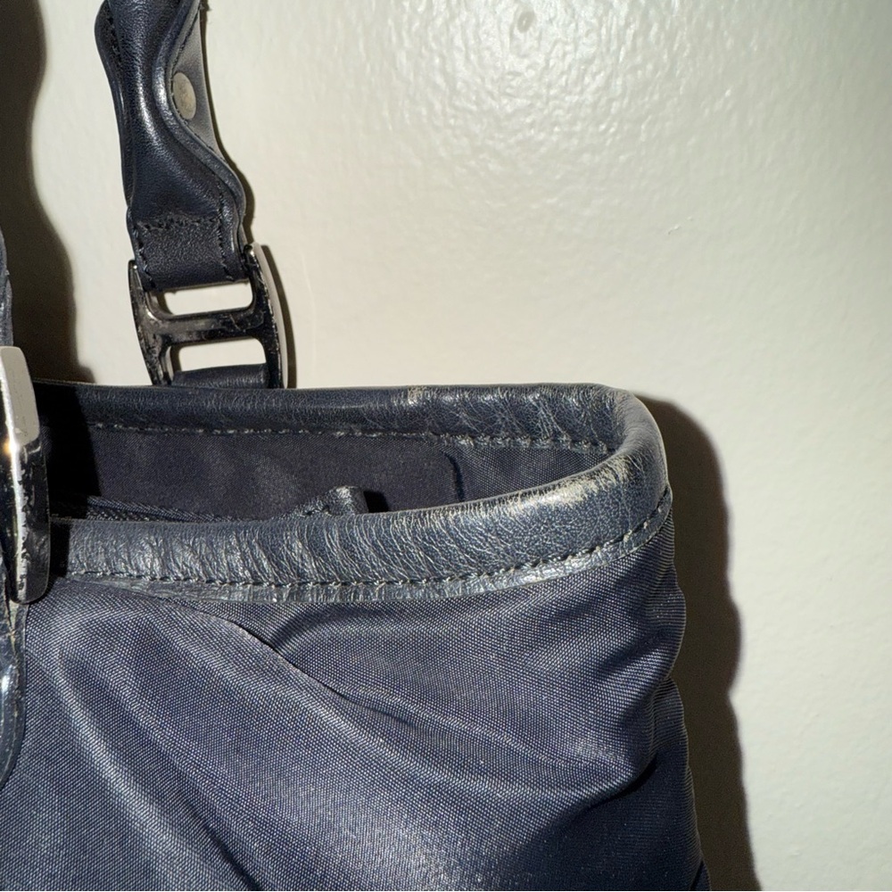 Burberry  Blue Label Hand Bag Nylon Black Auth ti2773 - Picture 7 of 12